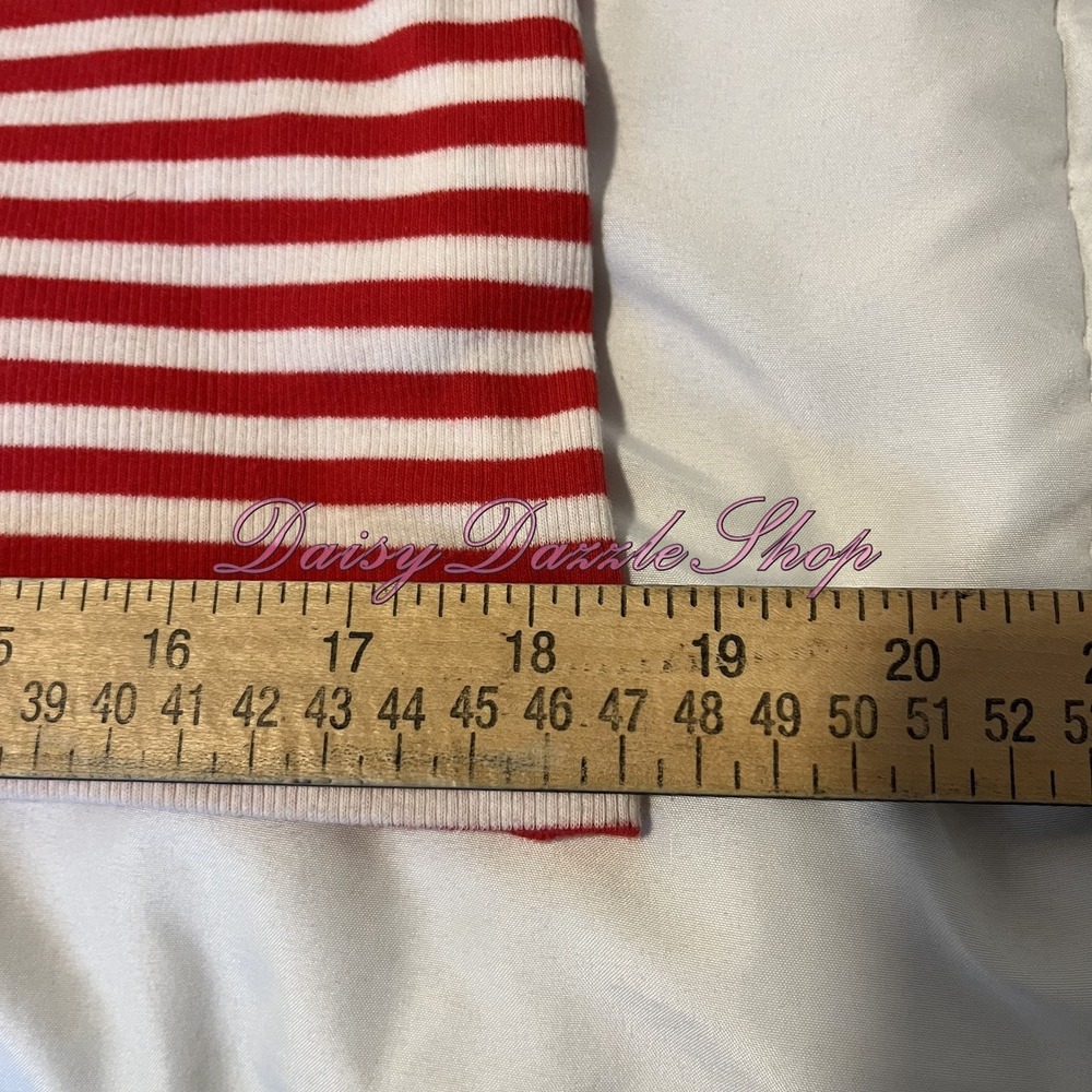 Women's Old Navy Perfect Red White Striped Scoop Tank Top XXL Shirt Stretch - Picture 7 of 7